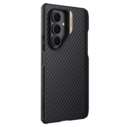 MagSafe Case for Samsung Galaxy Z Fold7 F966, Nillkin, Synthetic Fiber Pro with S-Pen Holder, Black Gold