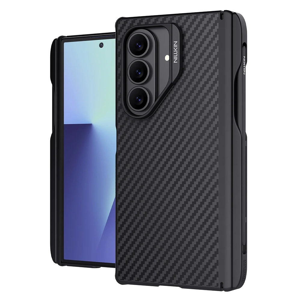 MagSafe Case for Samsung Galaxy Z Fold7 F966, Nillkin, Synthetic Fiber Pro with S-Pen Holder, Black