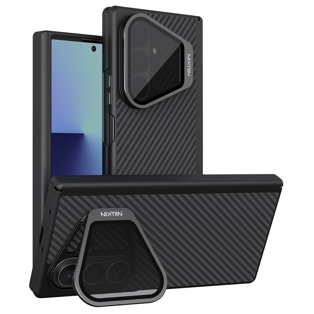 MagSafe Case for Samsung Galaxy Z Fold8 Ultra F976, Nillkin, CarboProp with Transparent Black Lens Cover, Black