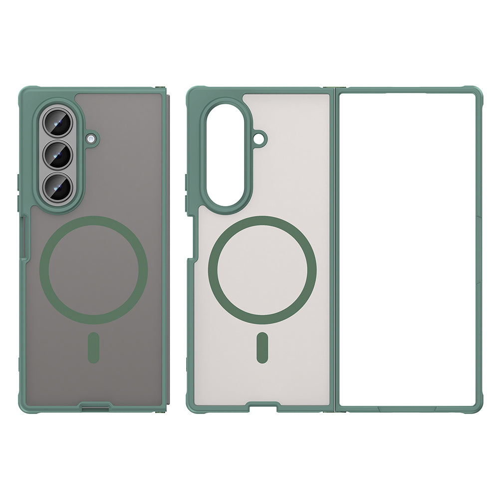 MagSafe Case for Samsung Galaxy Z Fold8 Ultra F976, Techsuit, HaloFrost II, Green