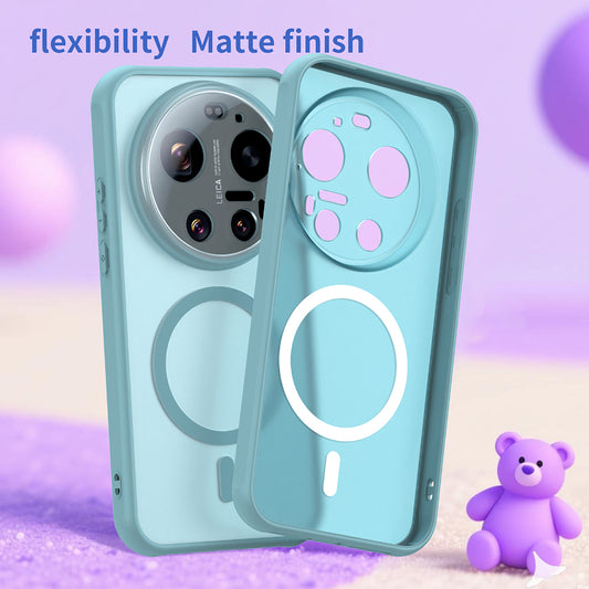 MagSafe Case for Xiaomi 17 Ultra, Techsuit, HaloFrost II, Light Green