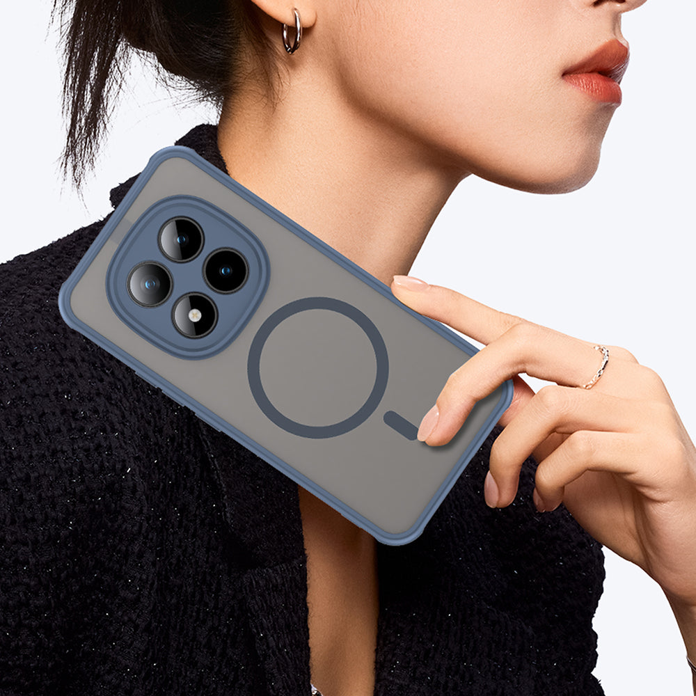 MagSafe Case for Xiaomi Poco M8 Pro / Redmi Note 15 Pro+ 5G, Techsuit, HaloFrost II, Navy Blue