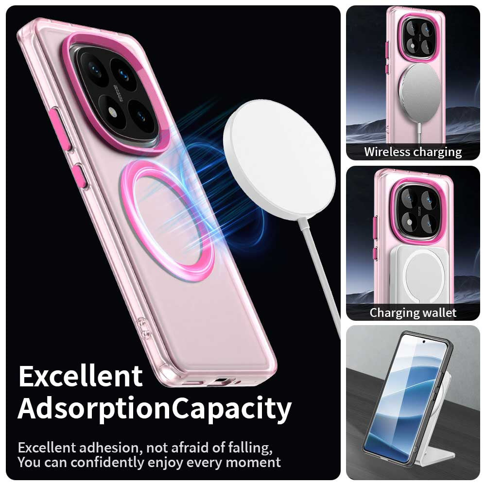 MagSafe Case for Xiaomi Poco X7 / Redmi Note 14 Pro 5G, Techsuit, CandyCase, Pink