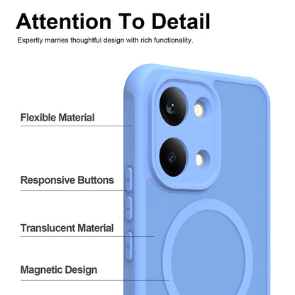 MagSafe Case for Xiaomi Poco X8 Pro Max, Techsuit, HaloFrost II, Blue