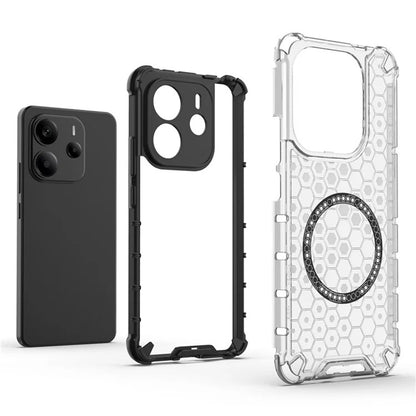 MagSafe Case for Xiaomi Redmi Note 14 4G (Regional), Techsuit, HoneyComb Shield, White