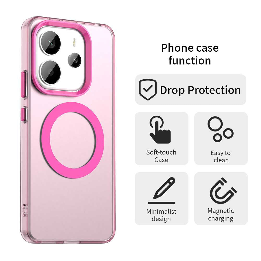 MagSafe Case for Xiaomi Redmi Note 14 4G (Standard), Techsuit, CandyCase, Pink