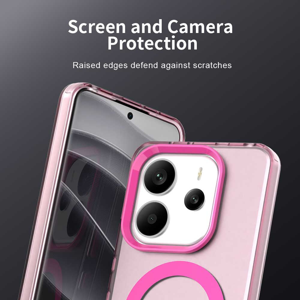 MagSafe Case for Xiaomi Redmi Note 14 4G (Standard), Techsuit, CandyCase, Pink