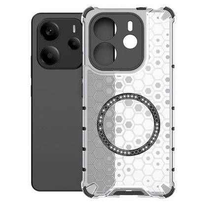 MagSafe Case for Xiaomi Redmi Note 14 5G, Techsuit, HoneyComb Shield, White