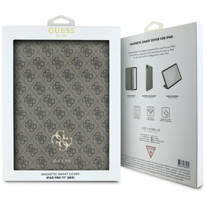 Case for Apple iPad Pro 11 (2024), Guess, 4G Big Logo, Brown