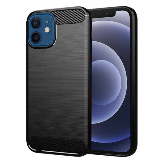 Case for Apple iPhone 12 / 12 Pro, Techsuit, Carbon, Black