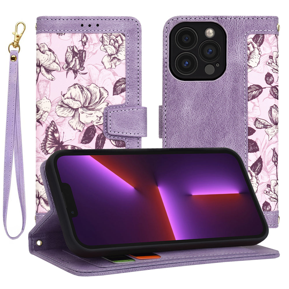 Case for Apple iPhone 13 Pro, Techsuit, FlipCraft, Purple
