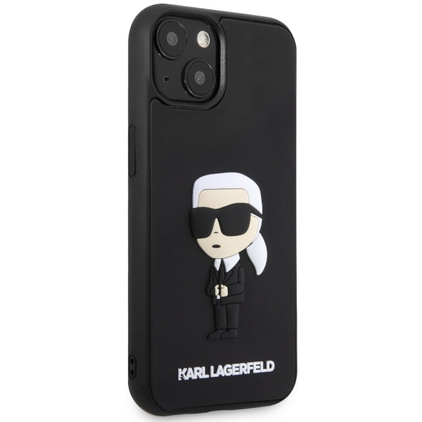 Case for Apple iPhone 14 Plus, Karl Lagerfeld, 3D Rubber Ikonik Karl, Black