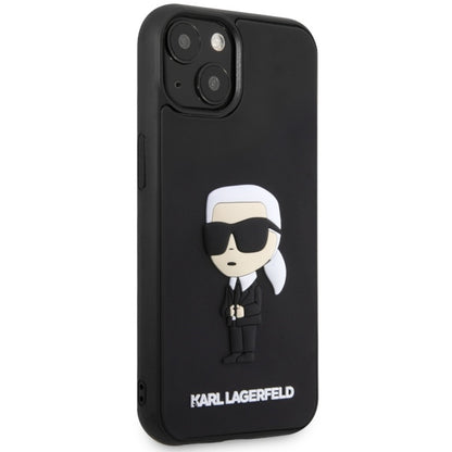 Case for Apple iPhone 14 Plus, Karl Lagerfeld, 3D Rubber Ikonik Karl, Black