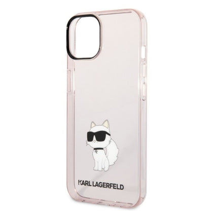 Case for Apple iPhone 14 Plus, Karl Lagerfeld, Ikonik Choupette, Pink