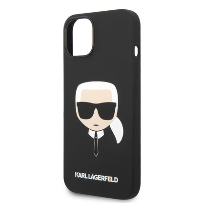 Case for Apple iPhone 14 Plus, Karl Lagerfeld, Silicone Karl's Head, Black