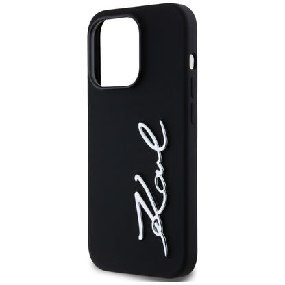 Case for Apple iPhone 14 Pro, Karl Lagerfeld, Silicone Karl Script, Black