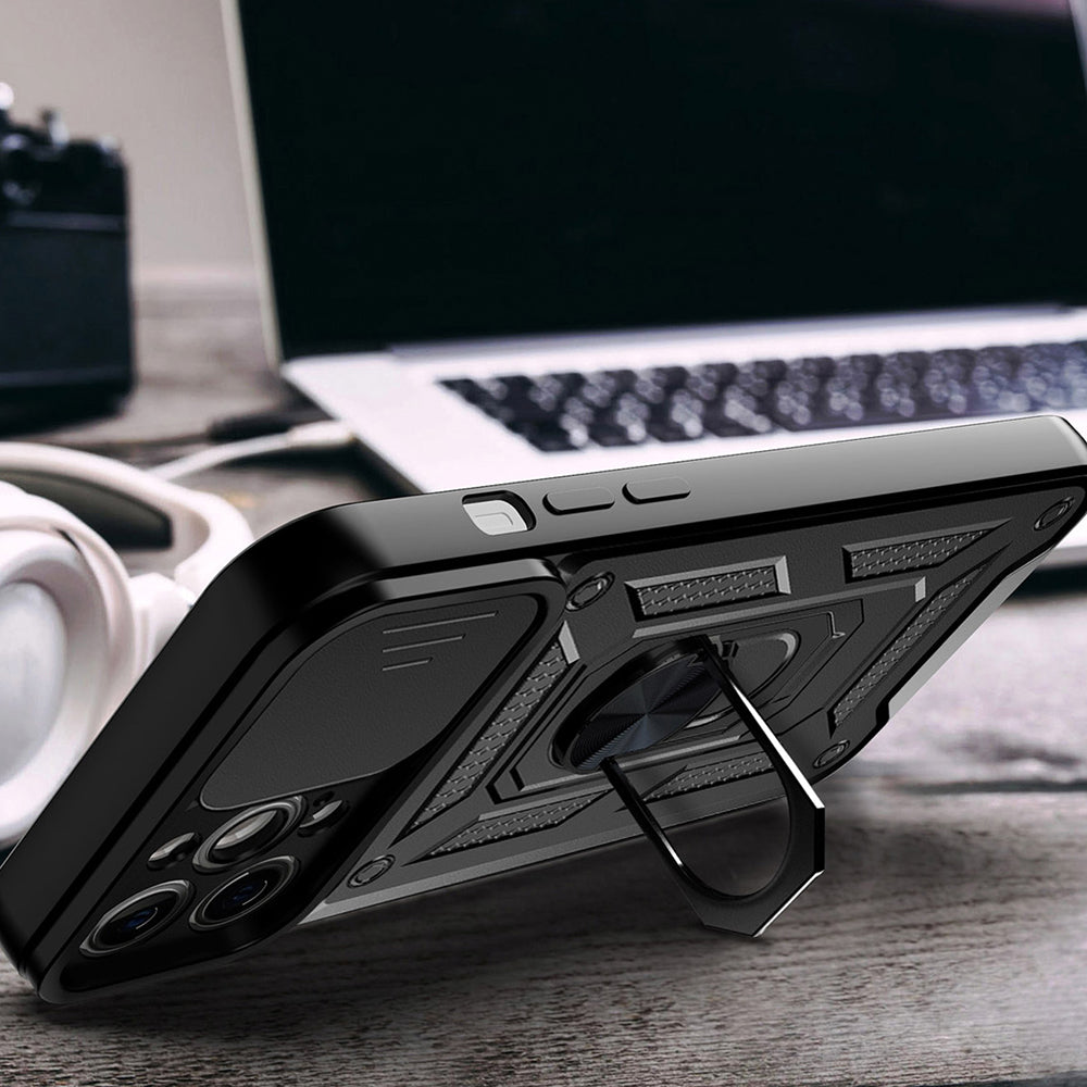 Case for Apple iPhone 14, Techsuit, CamShield, Black