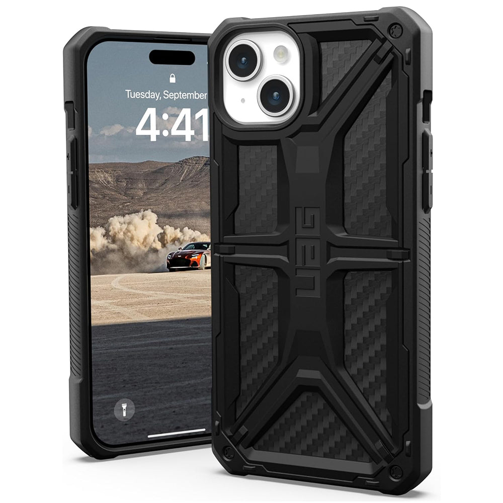 Case for Apple iPhone 15 Plus, Urban Armor Gear, Monarch Carbon, Black
