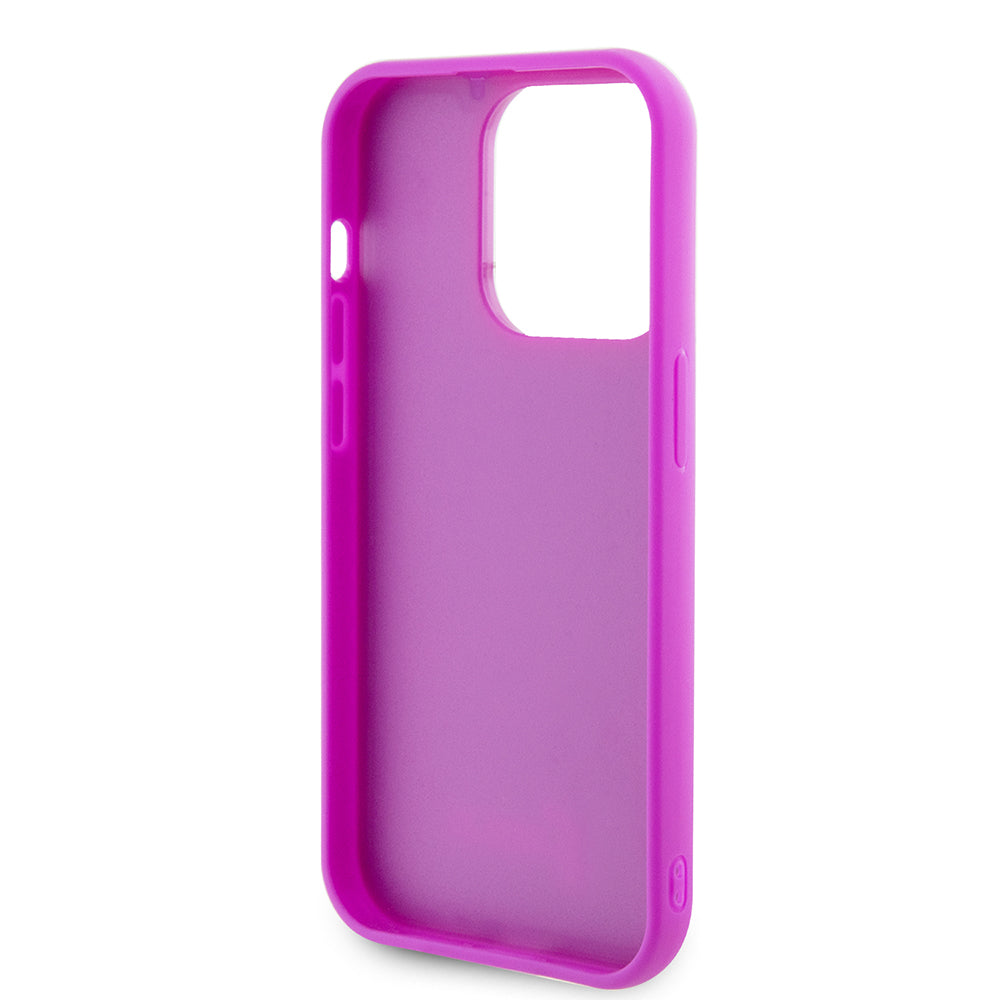 Case for Apple iPhone 15 Pro, Guess, Disco Metal Script, Fuchsia