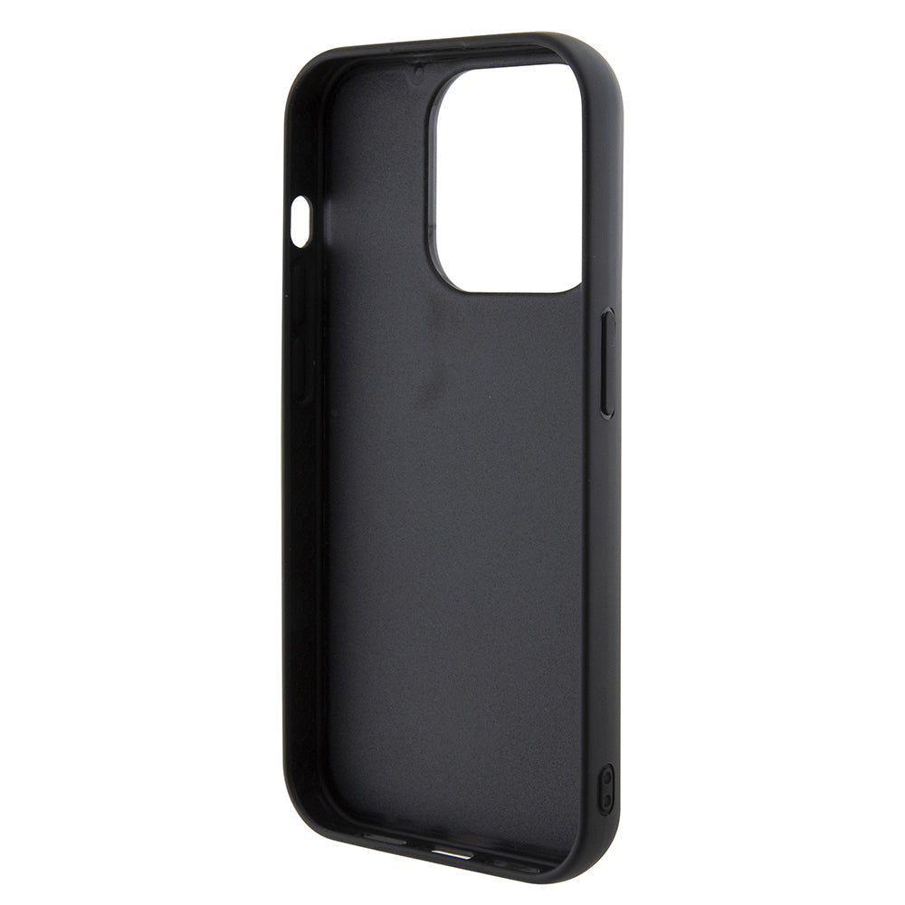 Case for Apple iPhone 15 Pro, Guess, PU Square Mirror Script Logo, Black GUHCP15LPMSDGSK