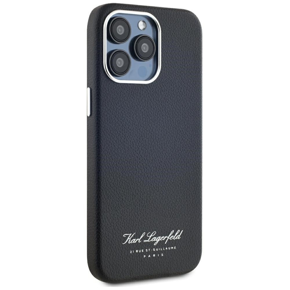 Case for Apple iPhone 15 Pro, Karl Lagerfeld, Grained Hotel RSG, Black