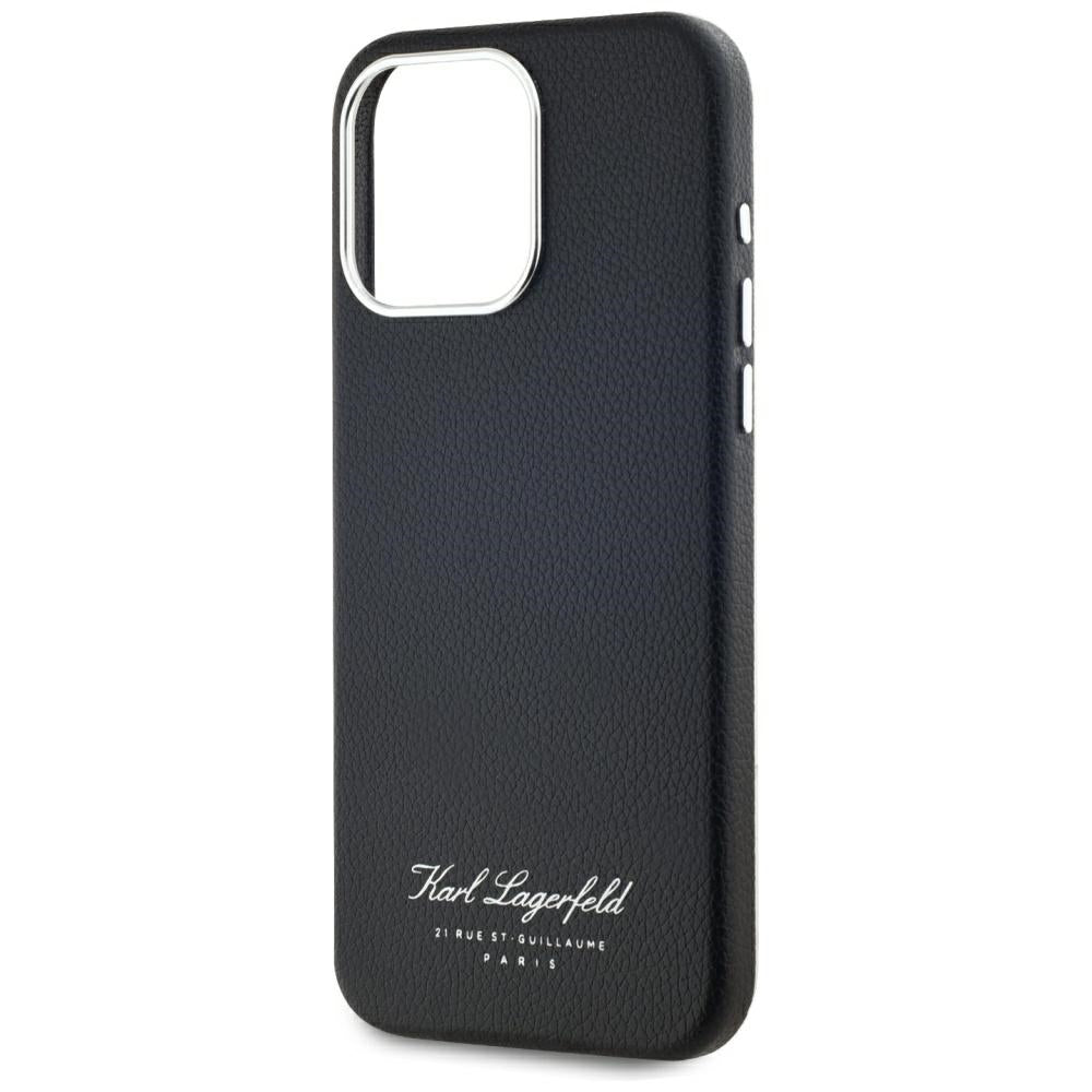 Case for Apple iPhone 15 Pro, Karl Lagerfeld, Grained Hotel RSG, Black