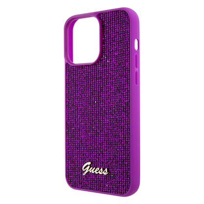 Case for Apple iPhone 15 Pro Max, Guess, Disco Metal Script, Fuchsia