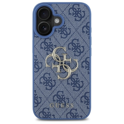Case for Apple iPhone 16, Guess, 4G Big Logo, Blue