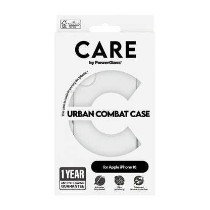 Case for Apple iPhone 16, PanzerGlass, Urban Combat Care, Transparent