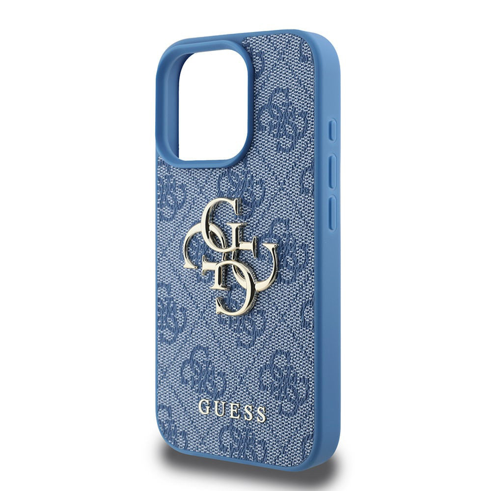 Case for Apple iPhone 16 Pro, Guess, 4G Big Logo, Blue