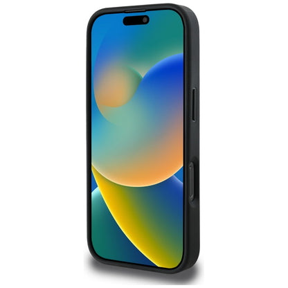 Case for Apple iPhone 16 Pro, Guess, 4G Grained Roses Big Logo, Black