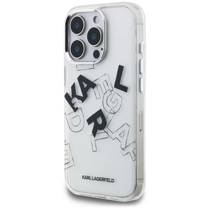 Case for Apple iPhone 16 Pro, Karl Lagerfeld, IML Sketched Graphic Logo, Transparent