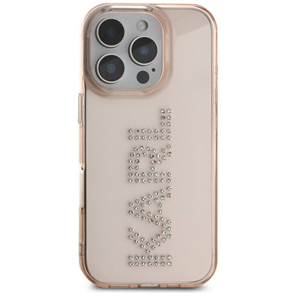 Case for Apple iPhone 16 Pro Max, Karl Lagerfeld, IML Rhinestones Pink Logo, Pink