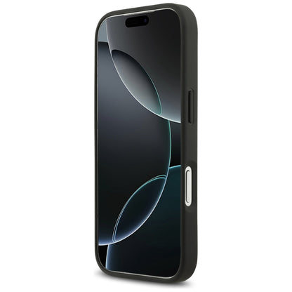 Case for Apple iPhone 17 Pro, Guess, Rhinestone Triangle Logo, Black