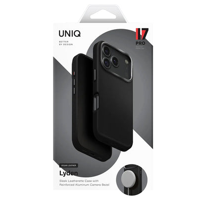 Case for Apple iPhone 17 Pro, UNIQ, Lyden Leatherette, Black