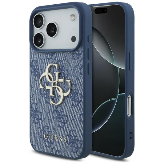 Case for Apple iPhone 18 Pro / 17 Pro, Guess, 4G Big Logo, Blue