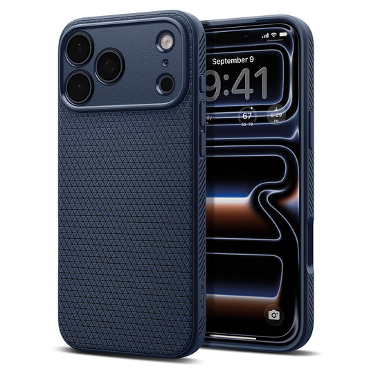 Case for Apple iPhone 18 Pro / 17 Pro, Spigen, Liquid Air, Navy ACS12150