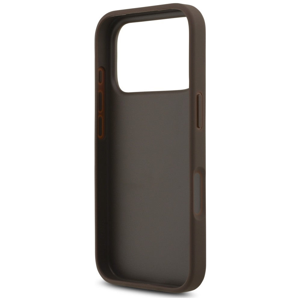 Case for Apple iPhone 18 Pro Max / 17 Pro Max, Guess, 4G Classic Logo with Strap, Brown