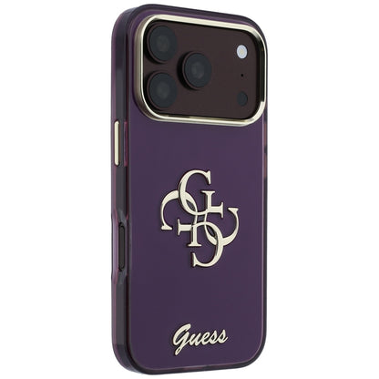 Case for Apple iPhone 18 Pro Max / 17 Pro Max, Guess, IML 4G Metal Script, Burgundy