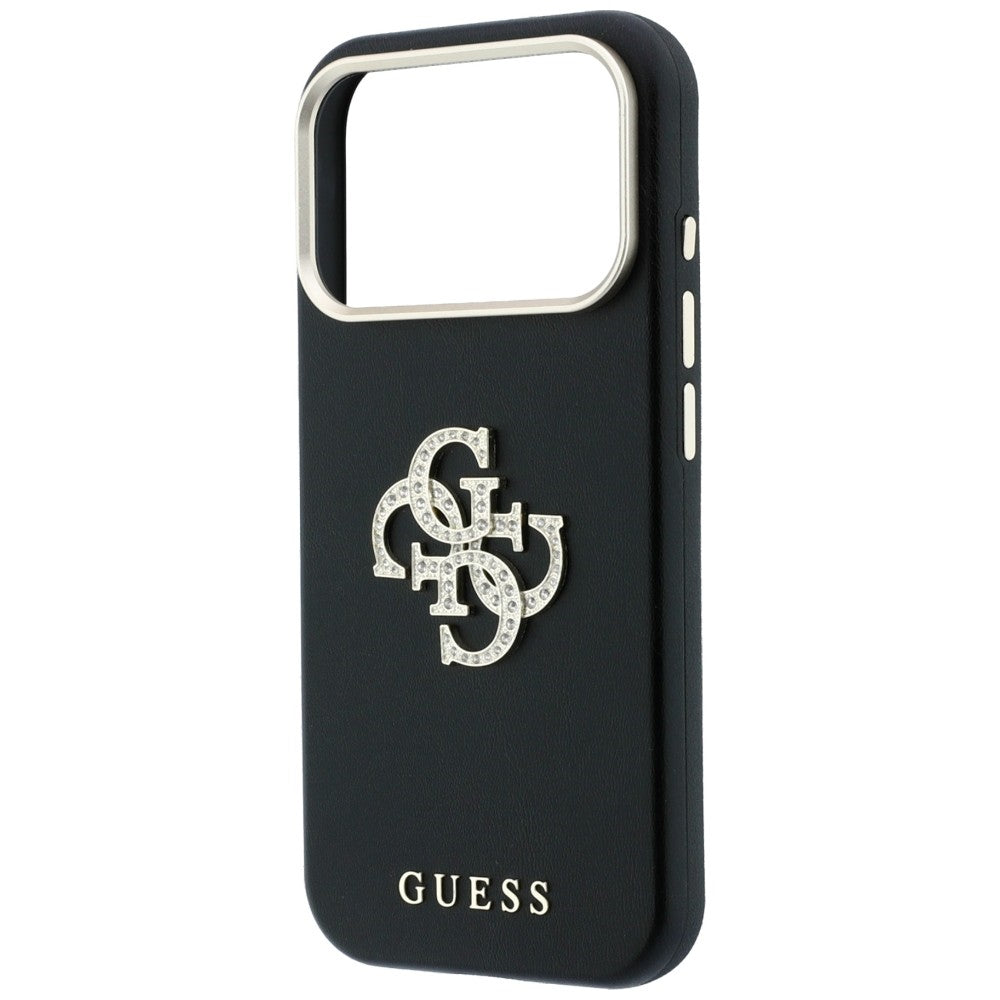 Case for Apple iPhone 18 Pro Max / 17 Pro Max, Guess, Smooth Big Strass Logo, Black