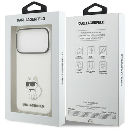 Case for Apple iPhone 18 Pro Max / 17 Pro Max, Karl Lagerfeld, IML Choupette NFT, Transparent
