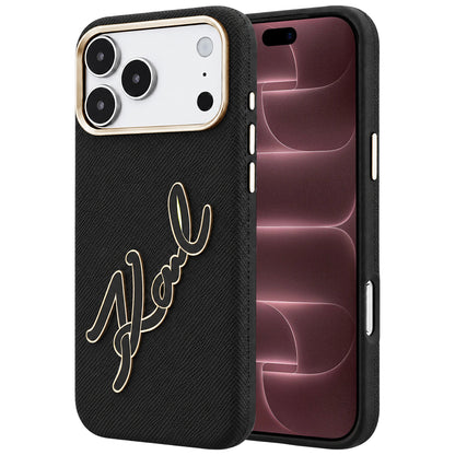 Case for Apple iPhone 18 Pro Max / 17 Pro Max, Karl Lagerfeld, Smooth Big Resin Signature Logo, Black
