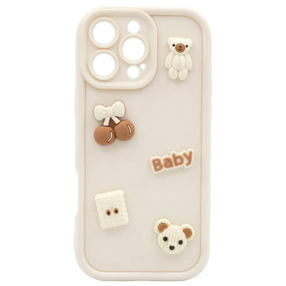 Case for Apple iPhone 13, OEM, Ultra Trendy 3D Bear, Beige