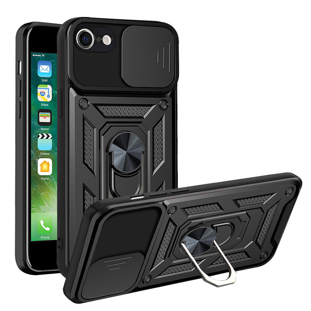 Case for Apple iPhone SE (2022) / SE (2020) / 8 / 7, Techsuit, CamShield, Black