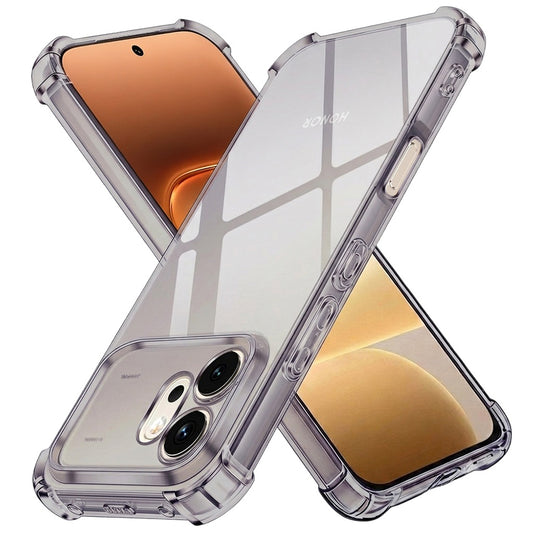Case for Honor 600, Techsuit, Shockproof Clear, Smoke
