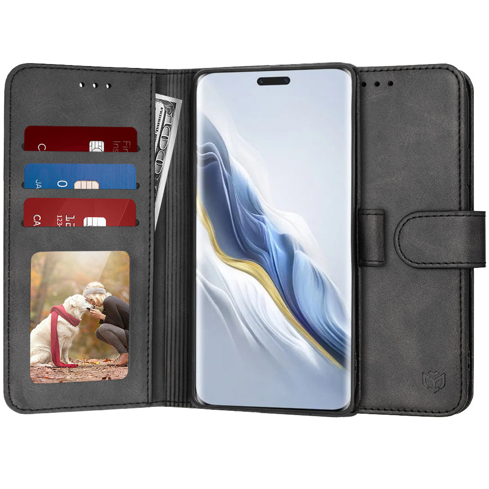 Case for Honor Magic6 Pro, Techsuit, Diary Book, Black