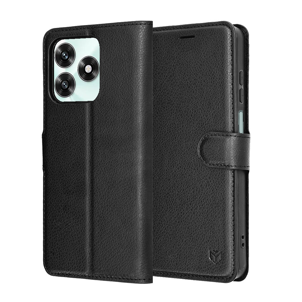 Case for Honor X5c Plus, Techsuit, Leather Folio, Black