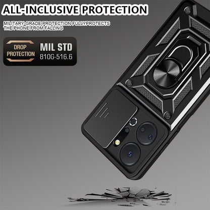 Case for Honor X7a, Techsuit, CamShield, Black