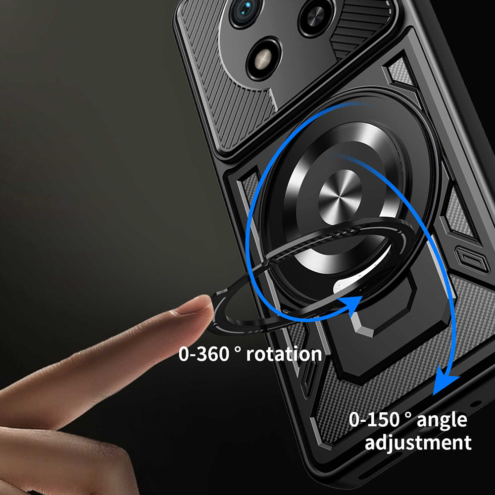 Case for Honor X9c / Magic7 Lite, Techsuit, RuggedCam, Black