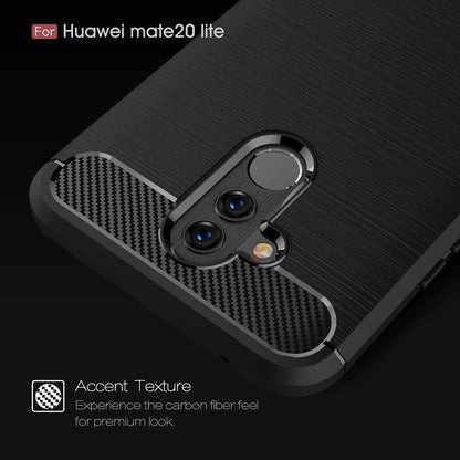 Case for Huawei Mate 20 Lite, Techsuit, Carbon, Black